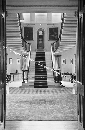 ROCKINGHAM HOUSE  GRAND STAIRCASE FROM ROUND ROOM